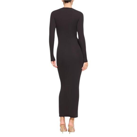SKIMS CREW NECK LONG SLEEVE DRESS SIZE MEDIUM NWT - Picture 7 of 9